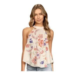 Free people swing tank floral halter breezy light | size small
